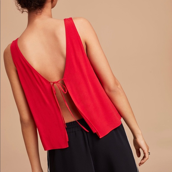 Aritzia Wilfred Tempest Red Medium Top - Picture 2 of 5